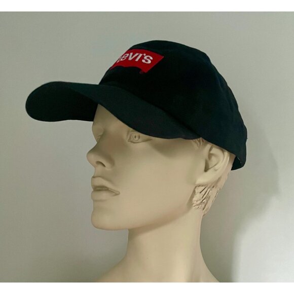 Vintage Levi’s Baseball Hat, LEVI’S Logo Cap, Black Levi’s Ball Cap Red Logo - Picture 4 of 8